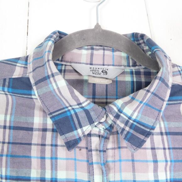Mountain Hardwear Shirt Womens SZ L Flannel Button Up Long Sleeve Lightweight - Picture 2 of 12